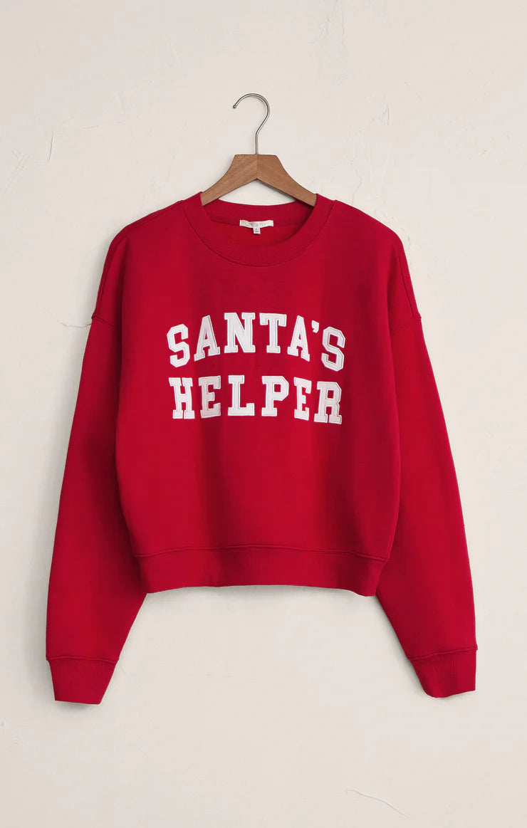 Sale Santa's Helper Holiday Sweatshirt Festive Red