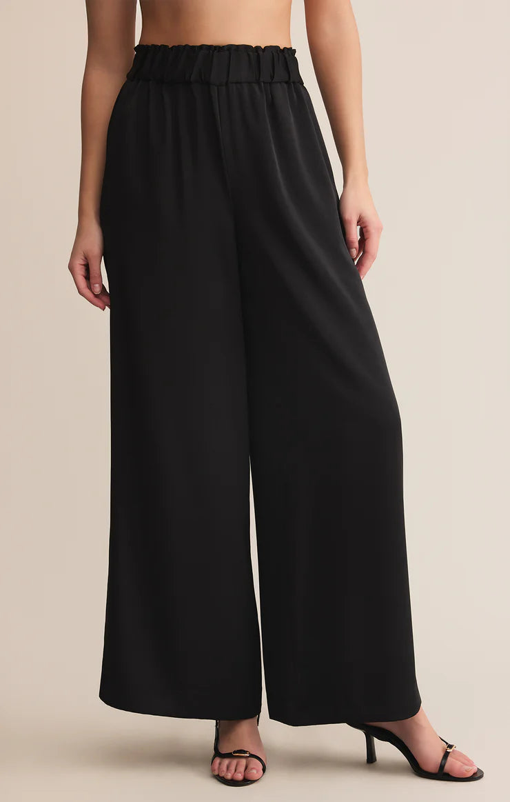 Isolde Satin Pant Black