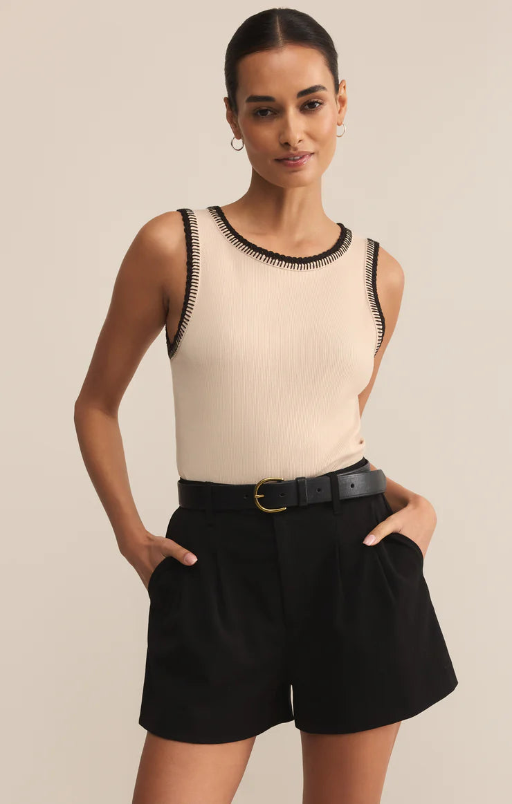 Sale Social Whipstitch Tank Crystal