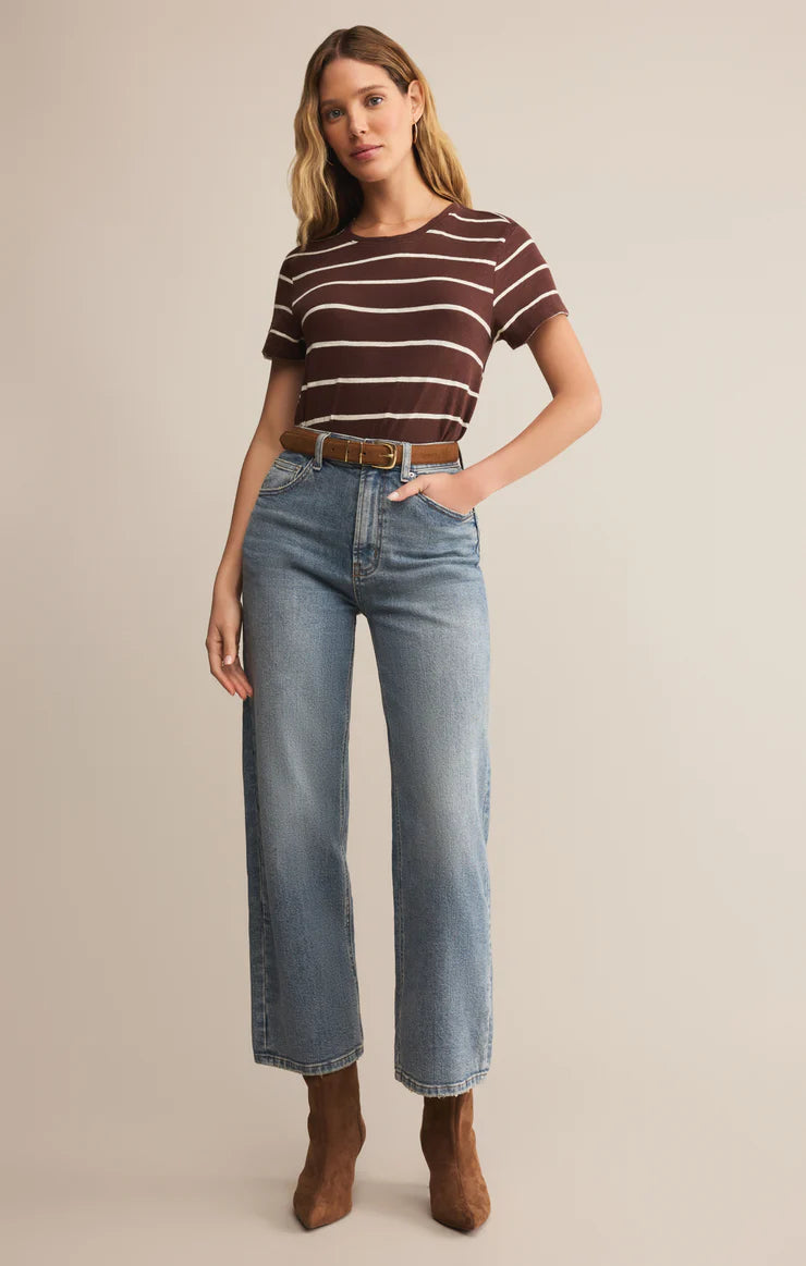 Sale Foundation Stripe Tee Sandalwood