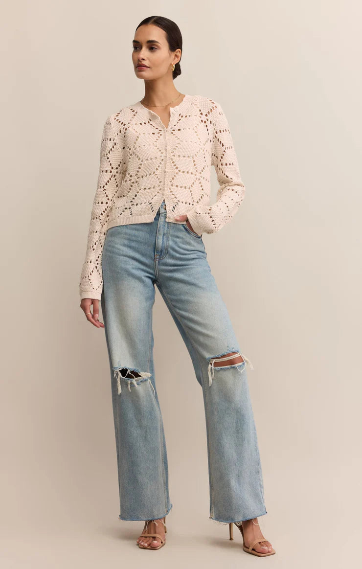 Sale Rosalyn Diamond Sweater Cardigan Crystal