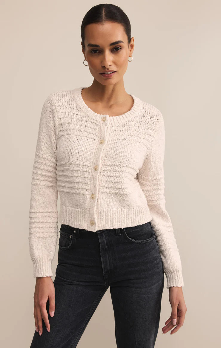 Between The Lines Cardigan Crystal