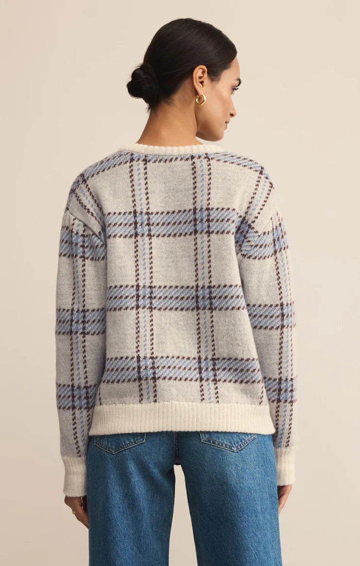 Sale Junction Plaid Sweater Natural