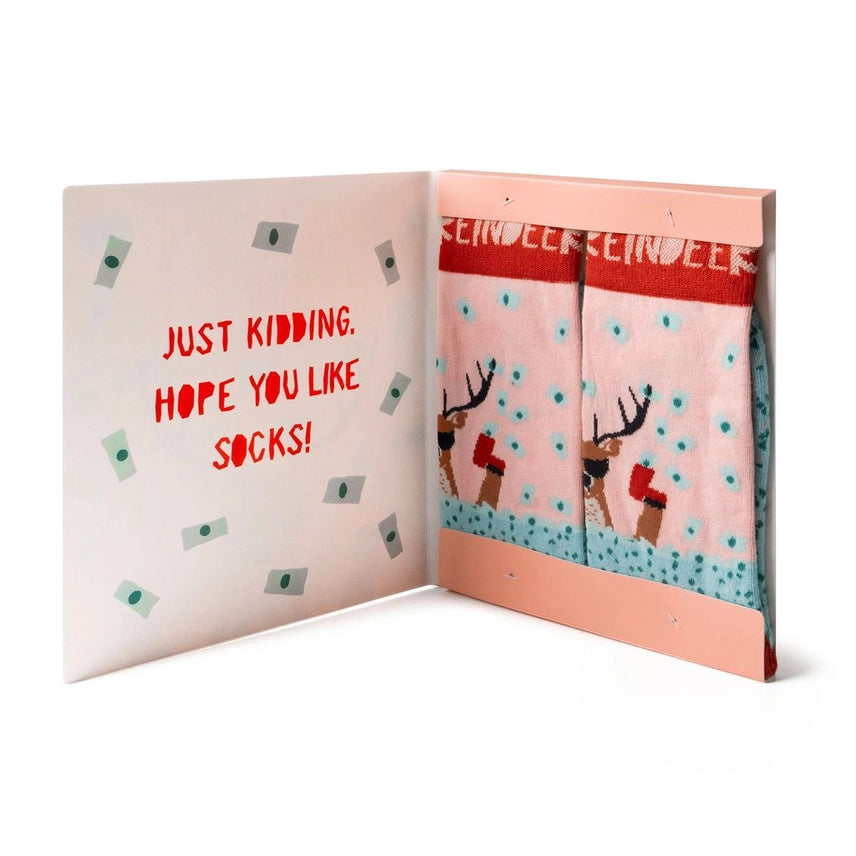 Two Left Feet Holiday Gift Card & Sock Set 6 Designs