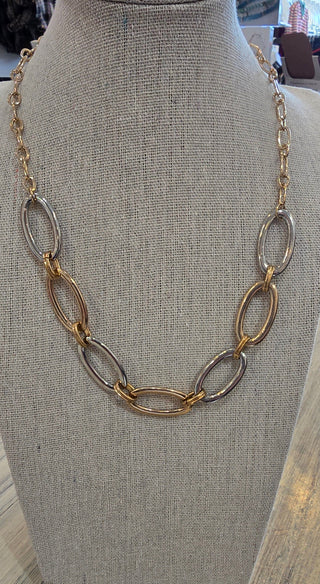 All That Glitz Jewelry - Necklaces Two-Town Link Necklace