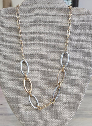 All That Glitz Jewelry - Necklaces Two-Town Link Necklace