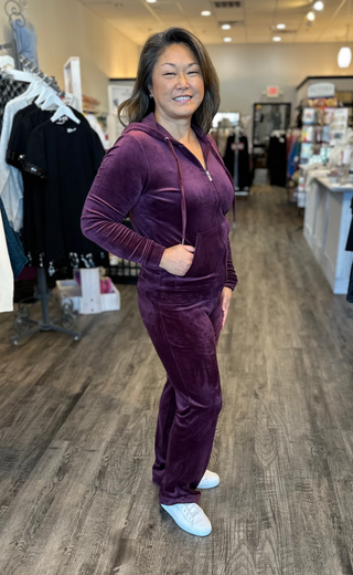 b.young Sets Velvet Jogging Set Fig