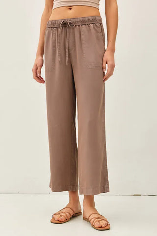 be cool Bottoms - Pants Sm Tencel Wide Leg Cropped Pant Cocoa
