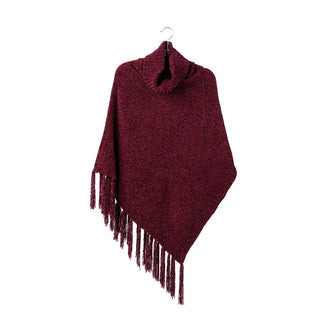 Britt's Knits Outerwear - Jackets Final Sale Beyond Soft Cowl Neck Poncho Wine