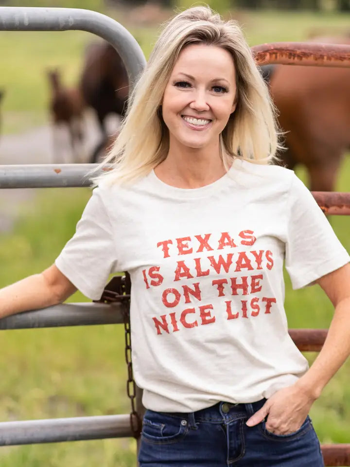 Final Sale Texas is Always on the Nice List T-Shirt