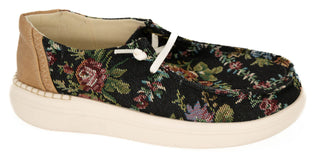 Corkys Footwear Shoes 6 Sale Kayak 2 Black Brocade Floral