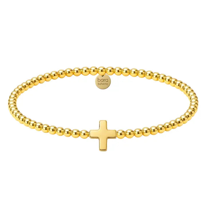 Cross Connector 14K Gold-Filled Stretchy Bracelet
