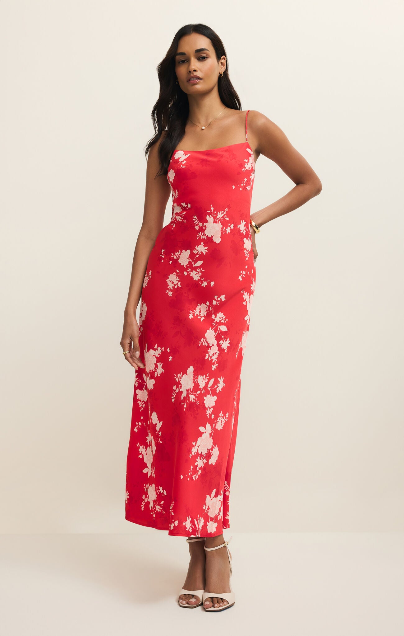 Alyse Darya Floral Maxi Dress Kiss Me Red