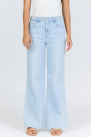 Dear John Bottoms - Pants 25 Fiona High Rise Wide Leg Jeans Rain Drop