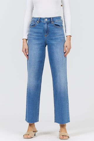 Dear John Bottoms - Pants 25 Holly High Rise Straight Leg Jeans Medieval