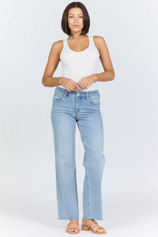 Dear John Bottoms - Pants Drew Straight Leg Low-Rise Jeans Hazey Blue