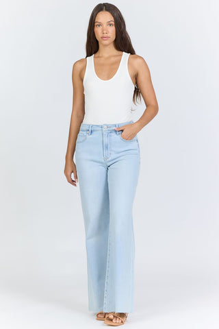Dear John Bottoms - Pants Fiona High Rise Wide Leg Jeans Rain Drop