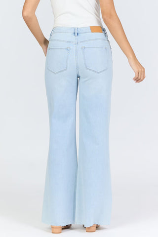 Dear John Bottoms - Pants Fiona High Rise Wide Leg Jeans Rain Drop