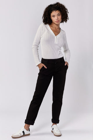 Dear John Bottoms - Pants Hampton Mid-Rise Trouser Pant Black
