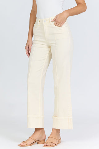Dear John Bottoms - Pants Holly High Rise Cuffed Jeans Wheat