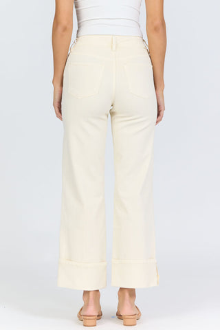 Dear John Bottoms - Pants Holly High Rise Cuffed Jeans Wheat