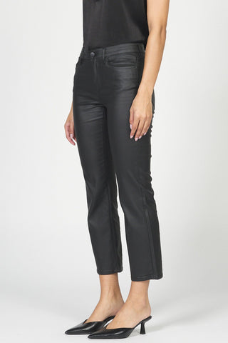 Dear John Bottoms - Pants Sale Anika Straight Leg Vegan Leather Pant Black