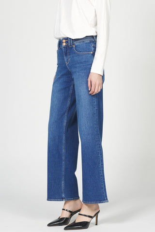 Dear John Bottoms - Pants Taylor Straight Leg Mid-Rise Jeans Violet Blue