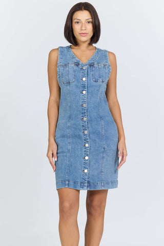 Dear John Dresses Xsm Zamira Sleeveless Denim Dress
