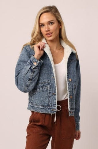 Dear John Outerwear - Jackets Sale Owen Sherpa Lined Denim Jacket Blue Springs