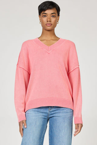 Dear John Tops - Sweaters Xsm Vienna V-Neck Long Sleeve Sweater Grenadine