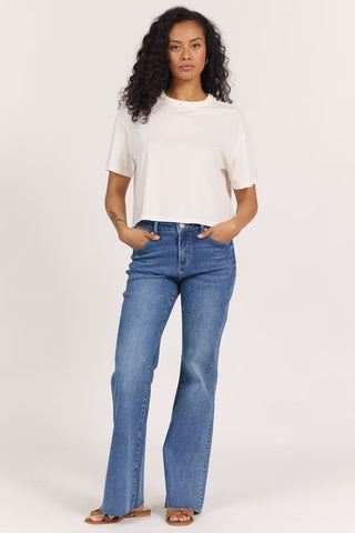 Dear John Tops - T-Shirts Alba Garment Dye Short Sleeve Top White