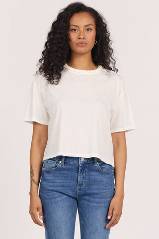 Dear John Tops - T-Shirts Xsm Alba Garment Dye Short Sleeve Top White