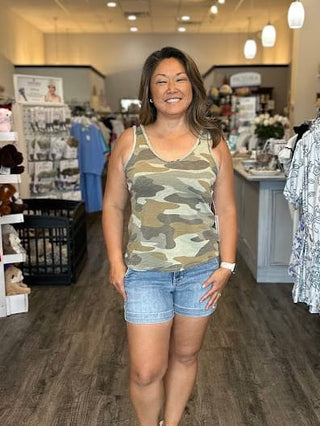 Dear John Tops - Tank Top Xsm Sirena Rivera Camo Tank