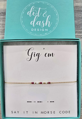 Dot & Dash Jewelry - Bracelets Gig'em Dot & Dash Bracelet 3/26