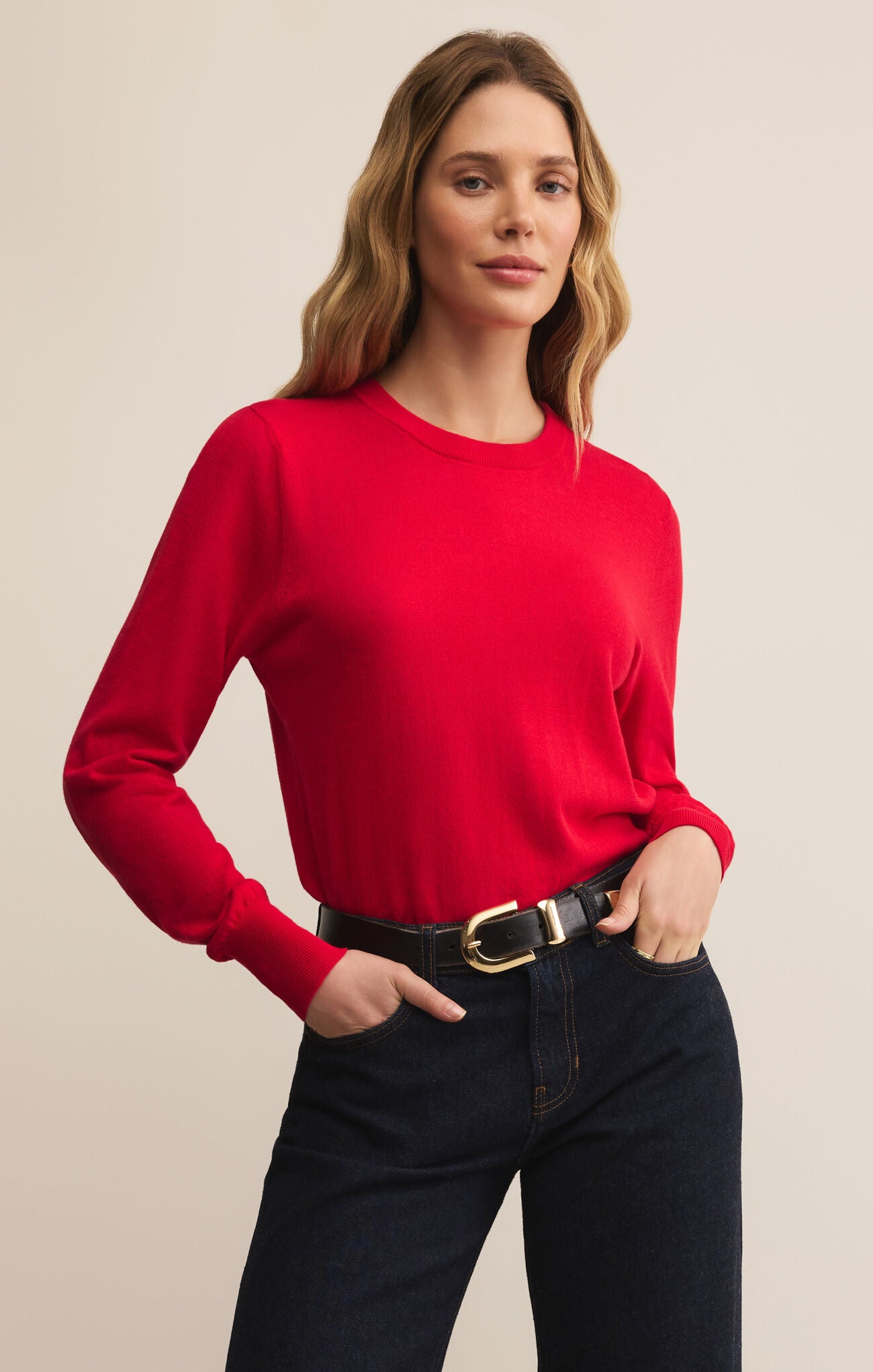 The Perfect Layer Sweater Festive Red