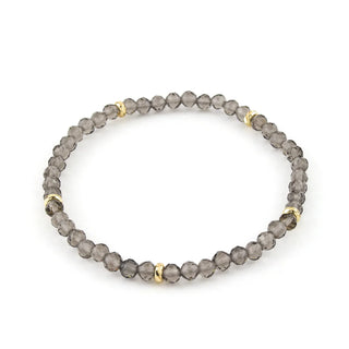 Erimish Jewelry - Bracelets 14K Gold Filled Ice Obsidian Gemstone Bracelet 4MM