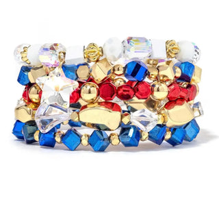 Erimish Jewelry - Bracelets Boom Stack of 5 Stretch Bracelets
