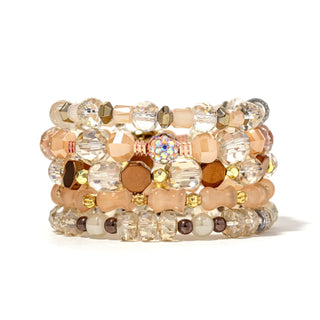 Erimish Jewelry - Bracelets Ginger Stack of 5 Stretch Bracelets