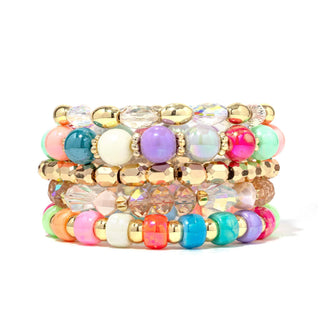 Erimish Jewelry - Bracelets Sprinkle Stack of 5 Stretch Bracelets