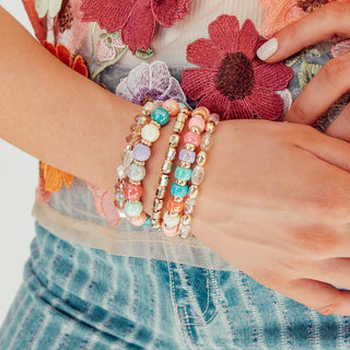 Erimish Jewelry - Bracelets Sprinkle Stack of 5 Stretch Bracelets