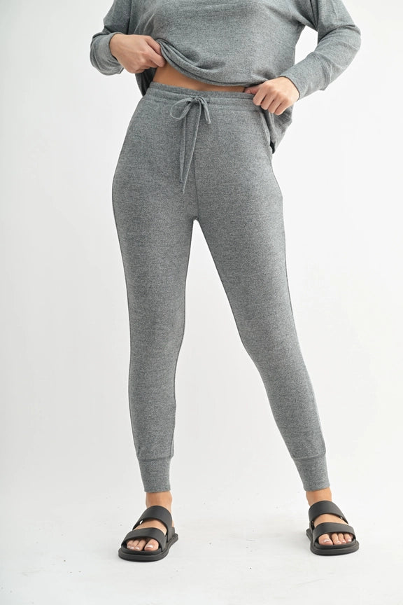 Sale Brushed Lounge Joggers 2 Tone Grey
