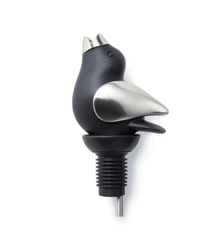 GurglePot Home - Drinkware ChirpyTop Wine Pourer Black/Chrome