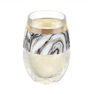 Host Home - Drinkware Wine Freeze Cooling Cups Black Swirl