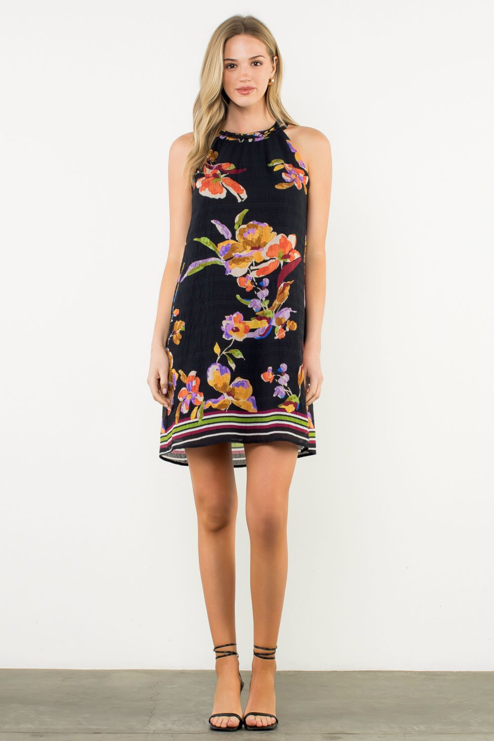 Sale Floral Halter Dress