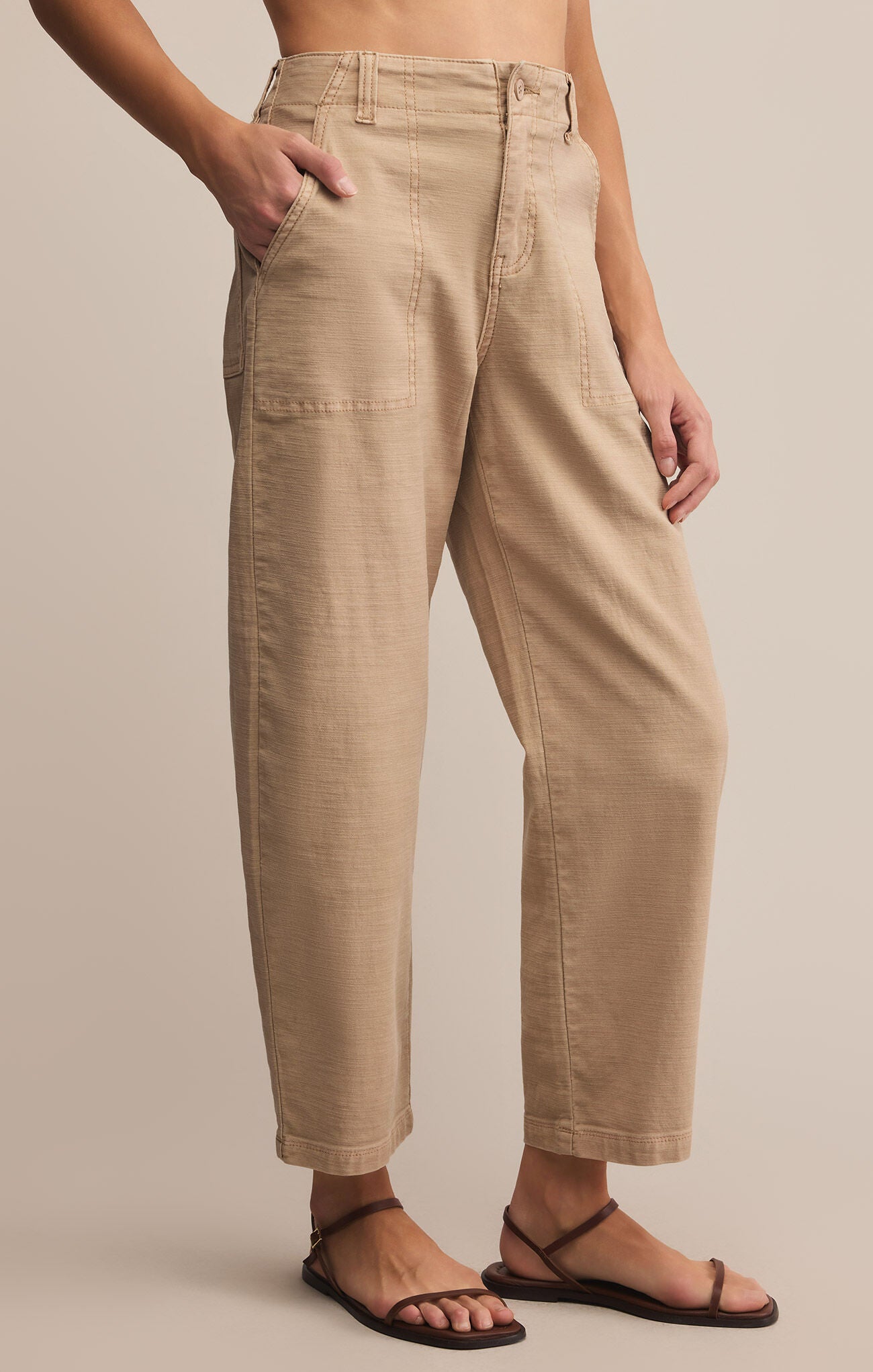 Olive Twill Pant Biscuit