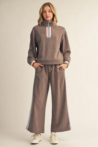 Jodifl bottoms - Sweatpants Drawstring Waist 2Tone Sweatpants w/Color Acents