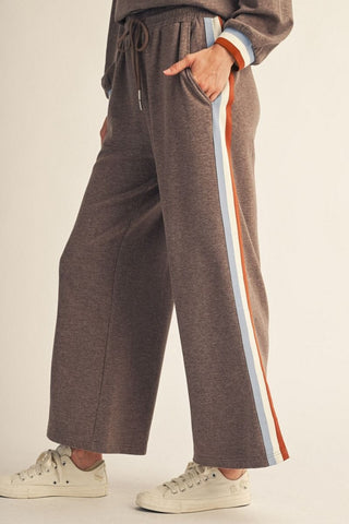 Jodifl bottoms - Sweatpants Drawstring Waist 2Tone Sweatpants w/Color Acents