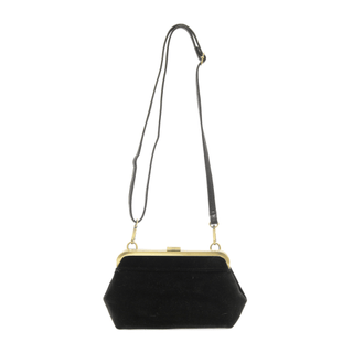 Joy Susan Accessories - Handbags Velvet Vivie Frame Lock Convertible Crossbody/Wristlet Black