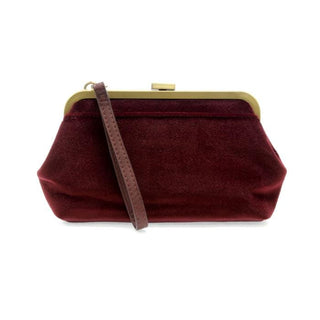 Joy Susan Accessories - Handbags Velvet Vivie Frame Lock Convertible Crossbody/Wristlet Burgundy