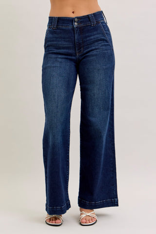 Judy Blue Bottoms - Pants 24 High-Rise Trouser Wide Leg Jeans